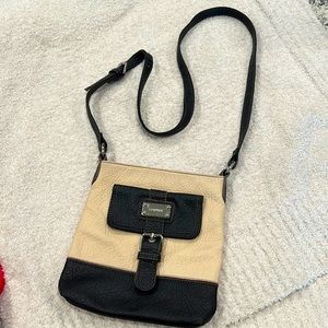 Vegan Nine West Crossbody Bag Tan and Black